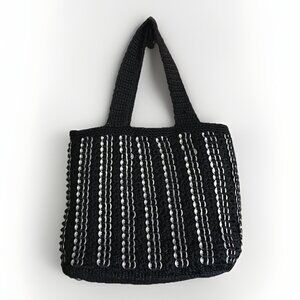 Crochet/Woven Recycled Soda Pop Can Tab Large Tote‎ Bag Boho Festival